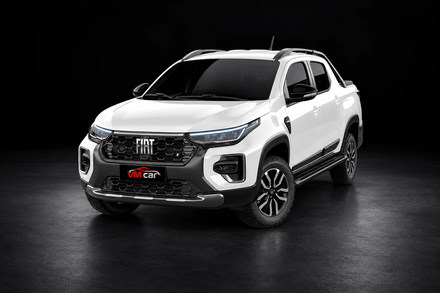 Fiat Strada Ranch, imagem ilustrativa com placa VM Car