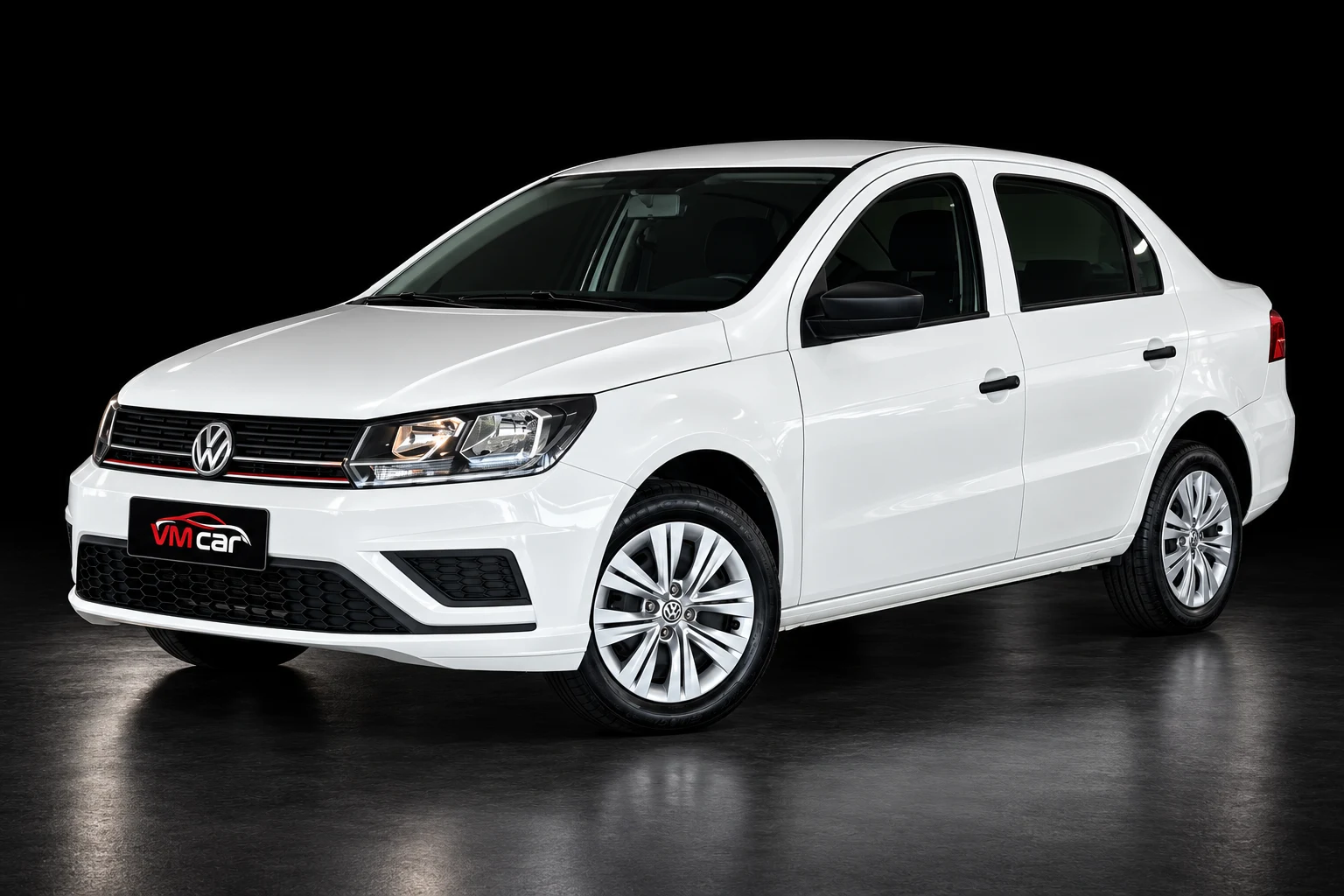 Volkswagen Voyage, imagem ilustrativa com placa VM Car